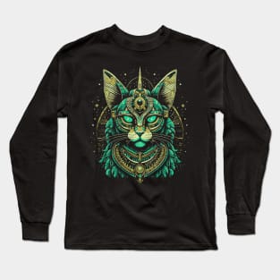 The Cat Goddess Bastet Long Sleeve T-Shirt